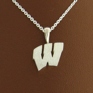 UW Motion "W" Sterling Silver Pendant - Small