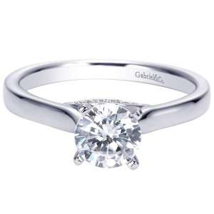 Gabriel 14 Karat Contemporary Engagement Ring ER7975W44JJ