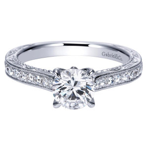 Gabriel 14 Karat Victorian Engagement Ring ER8923W44JJ