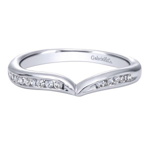 Gabriel 14 Karat Contemporary Wedding Band WB10124W44JJ