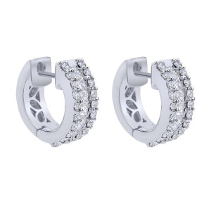 Gabriel Fashion 14 Karat Huggies Huggie Earrings EG9333W44JJ