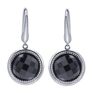 Gabriel Fashion Silver Braided Drop Earrings EG11728SVJOX