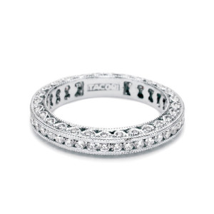 Tacori Platinum Crescent Silhouette Wedding Band HT2326SMB