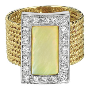 Gabriel Fashion 14 Karat Two-Tone Hampton Color Ladies' Ring LR4680M45YM