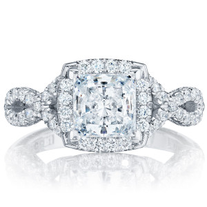 Tacori HT2549PR65 18 Karat Petite Crescent Engagement Ring