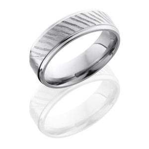 Lashbrook 7FGE DISC 4 Satin-Polish Titanium Wedding Ring or Band