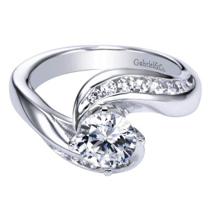 Gabriel 14 Karat Contemporary Engagement Ring ER4309W44JJ
