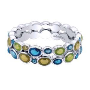 Gabriel Fashion Silver Stackable Stackable Ladies' Ring LR6758-7EMSVJJJ