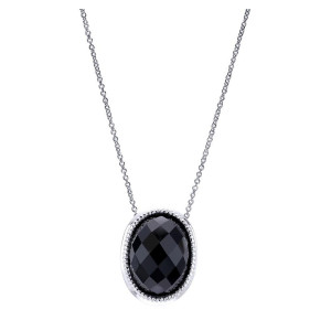 Gabriel Fashion Silver Braided Necklace NK3857SVJOX