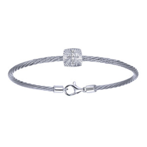 Gabriel Fashion Silver Two-Tone Hampton Stainless Steel Bangle Bracelet BG2868MX5JJ