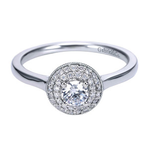Gabriel 14 Karat Contemporary Engagement Ring ER97766W44JJ