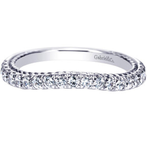 Gabriel 14 Karat Contemporary Wedding Band WB8807W44JJ