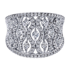 Gabriel Fashion 14 Karat Lusso Diamond Ladies' Ring LR50661W45JJ