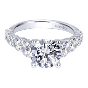 Gabriel 14 Karat Contemporary Engagement Ring ER11759R10W44JJ