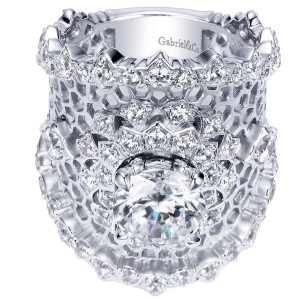 Gabriel 18 Karat Contemporary Engagement Ring ER8468W83JJ
