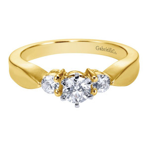 Gabriel 14 Karat Contemporary Engagement Ring ER1705M43JJ