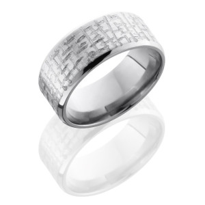 Lashbrook 9B DISC 6 Satin-Polish Titanium Wedding Ring or Band