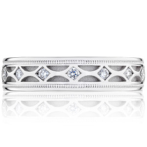 126-5WD Platinum Tacori Sculpted Crescent Wedding Ring