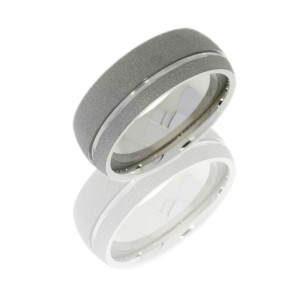 Lashbrook 8D11OC SANDBLAST Titanium Wedding Ring or Band
