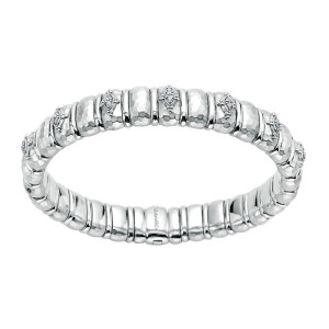 Gabriel Fashion Silver Two-Tone Envy Bangle Bracelet BG3172-65MX5JJ