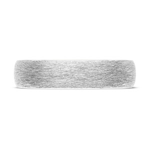 Tacori wedding band 138-5WB top view showing crosshatch brushed matte texture across the domed band