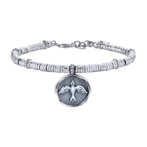 Gabriel Fashion Silver Two-Tone Byblos Charm Bracelet TB3649MXJJJ
