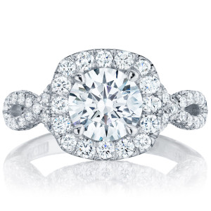 Tacori HT2549CU75 18 Karat Petite Crescent Engagement Ring