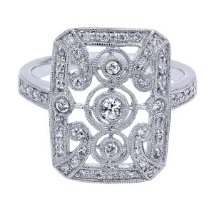 Gabriel Fashion 14 Karat Victorian Ladies' Ring LR4684W44JJ