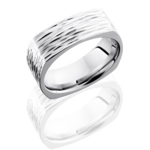 Lashbrook CC8FSQ Treebark 3 Cobalt Chrome Wedding Ring or Band
