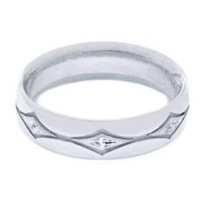 Tacori 996WE Platinum Crescent Wedding Band