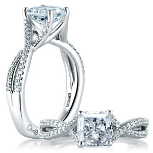 A.JAFFE 18 Karat Signature Engagement Ring MES575