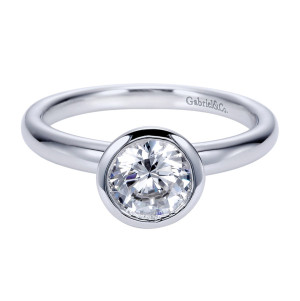 Gabriel Platinum Contemporary Engagement Ring ER8077PTJJJ