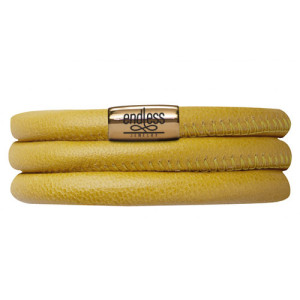 Endless Jewelry Yellow Triple Bracelet Gold Lock 12509