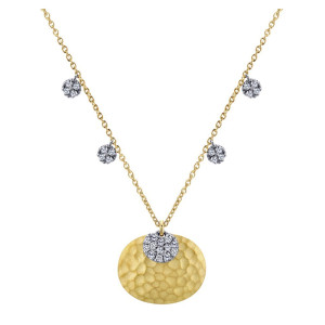 Gabriel Fashion 14 Karat Two-Tone Nature Necklace NK4966M45JJ