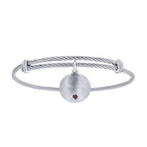 Gabriel Fashion Silver Two-Tone Soho Bangle Bracelet BG3573MXJGN