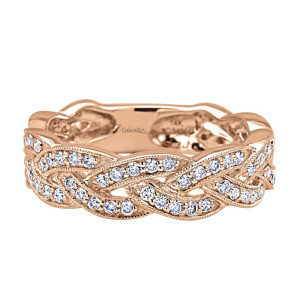 Gabriel Fashion 14 Karat Stackable Stackable Ladies' Ring LR5673K45JJ