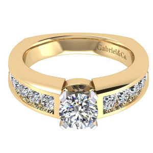 Gabriel 14 Karat Contemporary Engagement Ring ER4184M44JJ