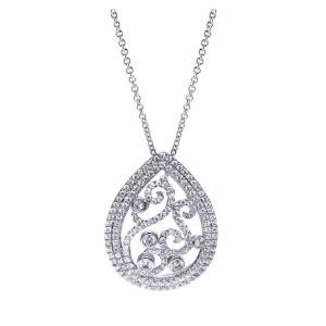Gabriel Fashion 14 Karat Lace Necklace NK3227W44JJ