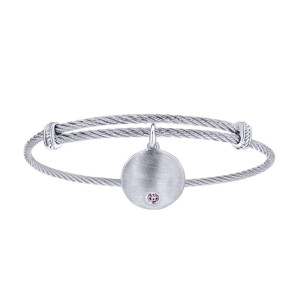 Gabriel Fashion Silver Two-Tone Soho Bangle Bracelet BG3573MXJPZ