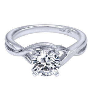 Gabriel 14 Karat Contemporary Engagement Ring ER10500W4JJJ