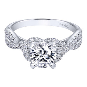Gabriel 14 Karat Contemporary Engagement Ring ER10753W44JJ