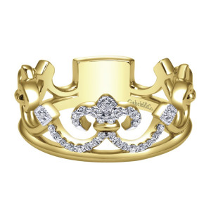 Gabriel Fashion 14 Karat Princess Ladies' Ring LR50485Y45JJ