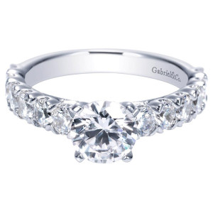 Gabriel 14 Karat Contemporary Engagement Ring ER8904W44JJ