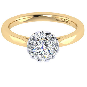 Gabriel 14 Karat Contemporary Engagement Ring ER7497Y44JJ