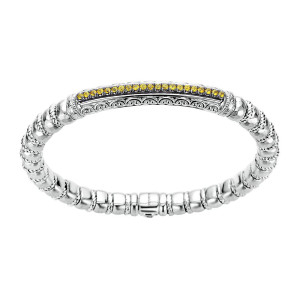 Gabriel Fashion Silver Two-Tone Envy Bangle Bracelet BG3190-65MXJYS
