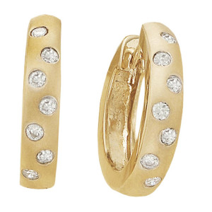 Gabriel Fashion 14 Karat Huggies Huggie Earrings EG416Y45JJ