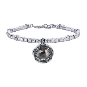 Gabriel Fashion Silver Two-Tone Byblos Charm Bracelet TB3648MXJXB
