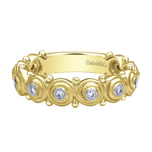 Gabriel Fashion 14 Karat Stackable Stackable Ladies' Ring LR4826Y44JJ