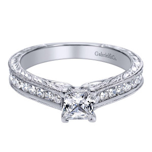 Gabriel 14 Karat Victorian Engagement Ring ER98552W44JJ