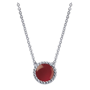 Gabriel Fashion Silver Celestial Necklace NK4277SVJRO